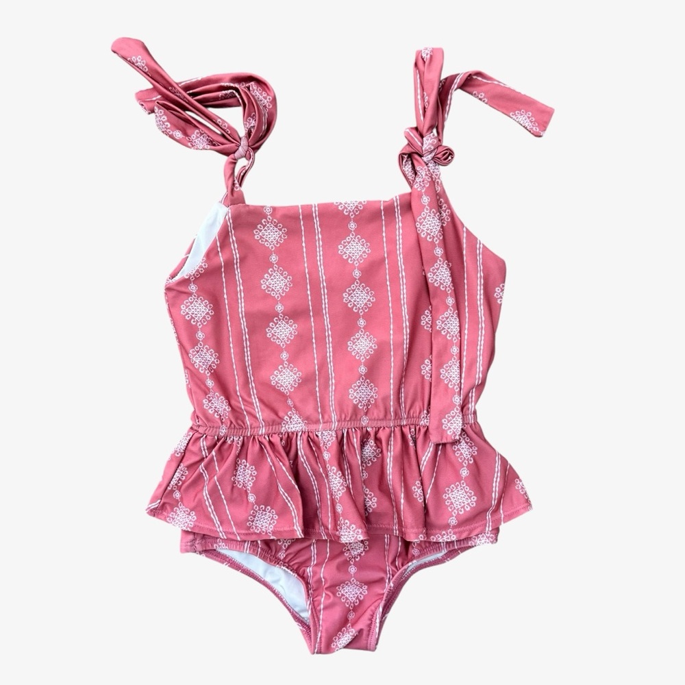 Wildling Coral One Piece Skirted Swimsuit Size 6